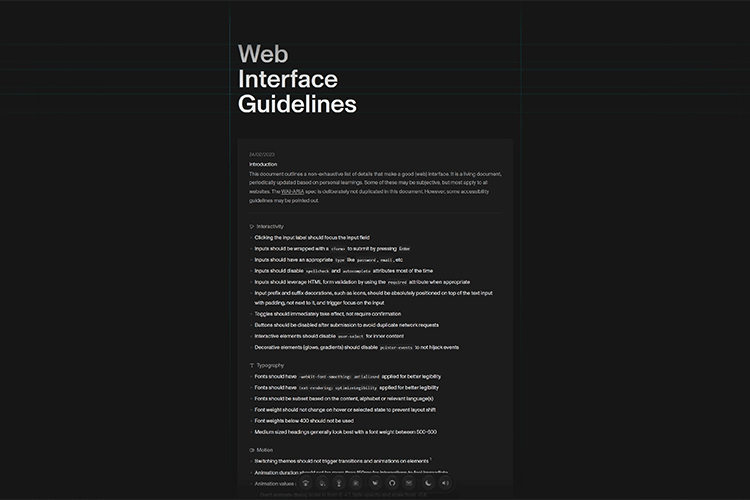 Example from Web Interface Guidelines