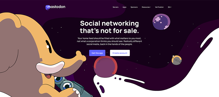 Mastodon is an open social media network.