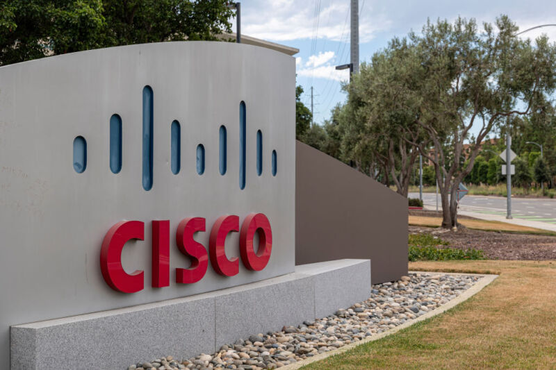 Cisco Systems headquarters in San Jose, California, US, on Monday, Aug. 14, 2023. Cisco Systems Inc. is scheduled to release earnings figures on August 16. Photographer: David Paul Morris/Bloomberg via Getty Images