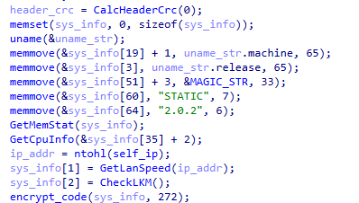 Image 4 is a screenshot of many lines of code. This is the host information data structure in CRC code.